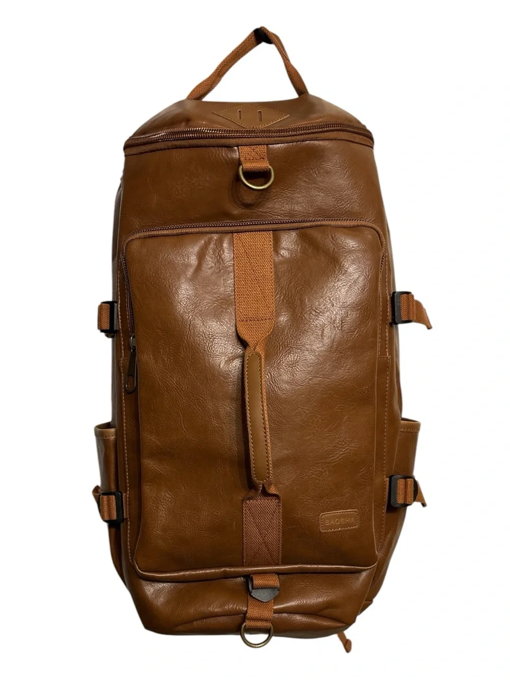 BAOSHA Brown Convertible Duffel Backpack Weekender Travel Bag 3 Way